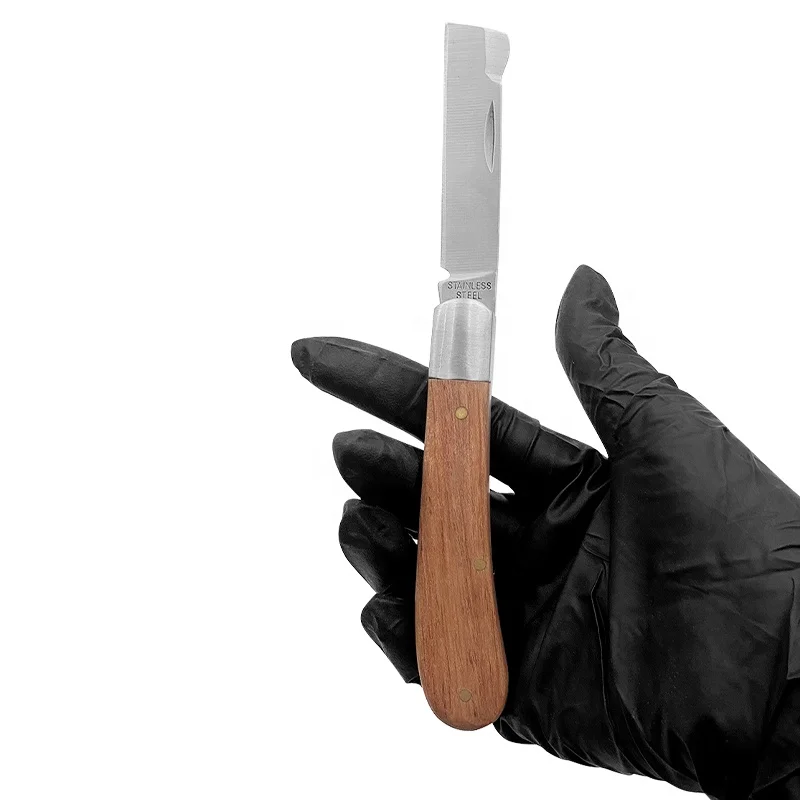 OEM Folding Pocket Knife Stainless Steel Blade Rosewood Handle Messer Grafting Gardening Knife For Garden