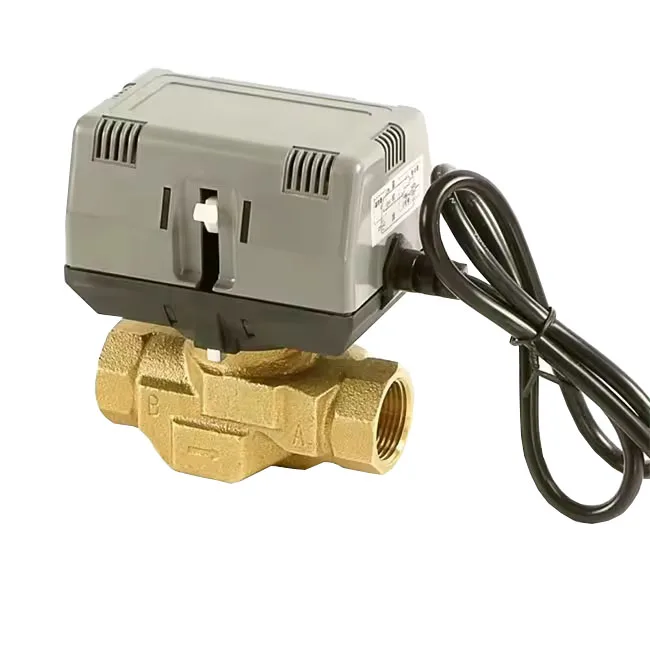 Motorized Valve manuafactuer Brass Material Actuator Valve for Fan Coil System electric valve