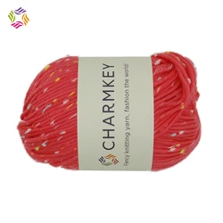 Charmkey 100% Acrylic Dot Yarn Fancy Knitting Yarn For Crochet Sweater And Scarf