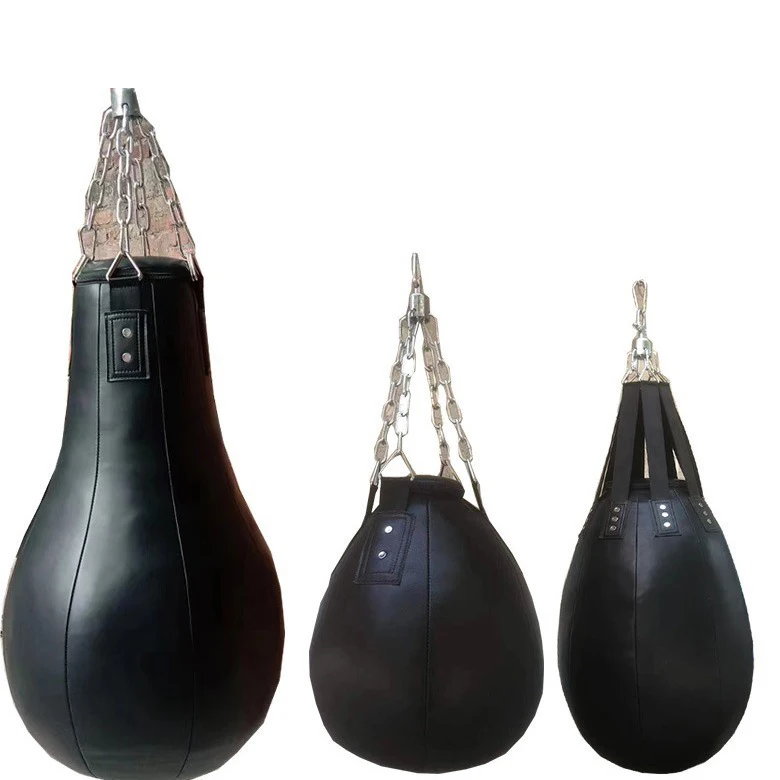 Manufacturers Boxing Cowhide Microfiber Solid Water Drop Pear Shaped Punching Bag