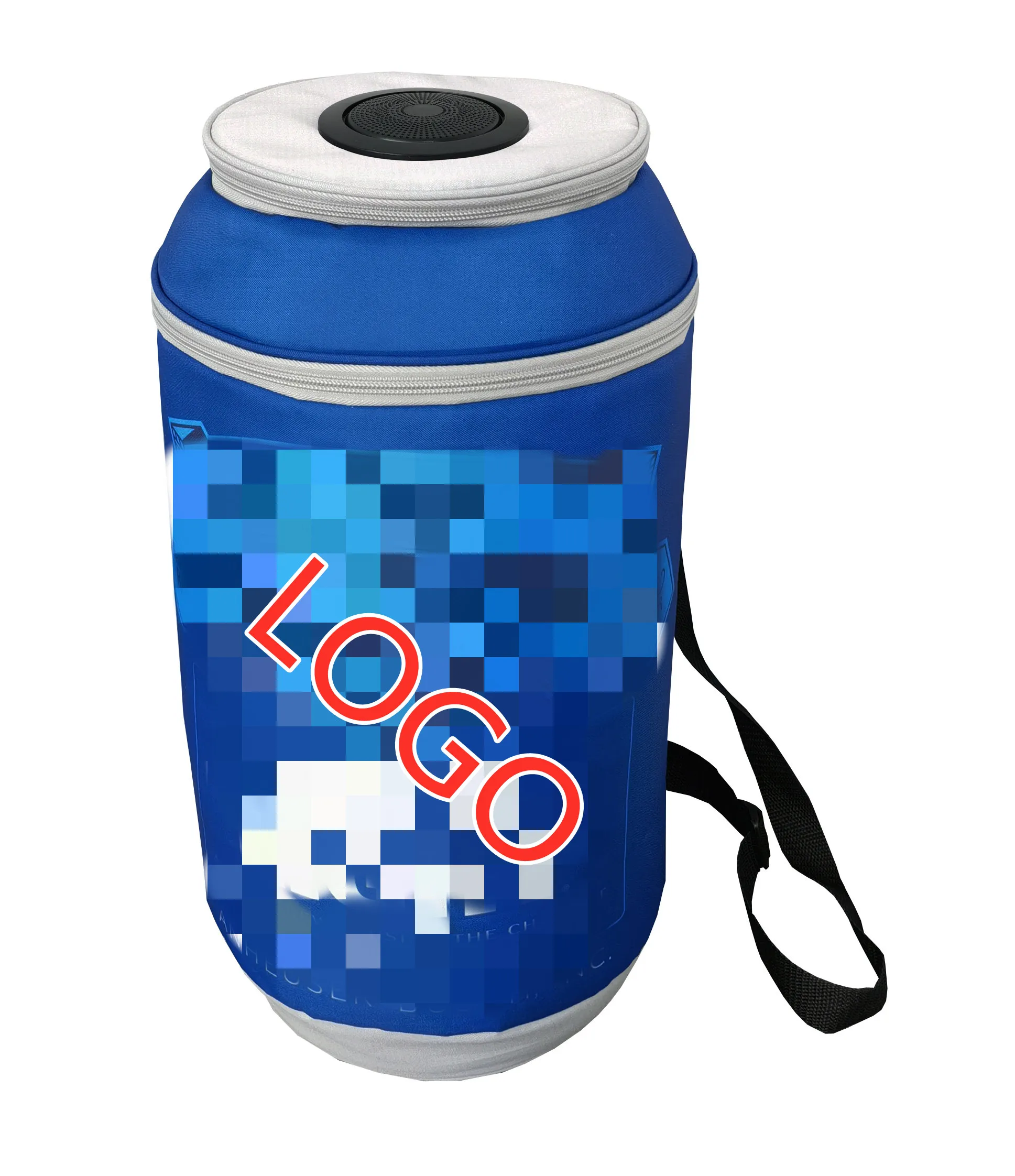 OEM PVC Waterproof Backpack Cooler Bag with Built-In Rechargeable Wireless Bluetooth Speakers Soft Insulated PVC Cans Lunches