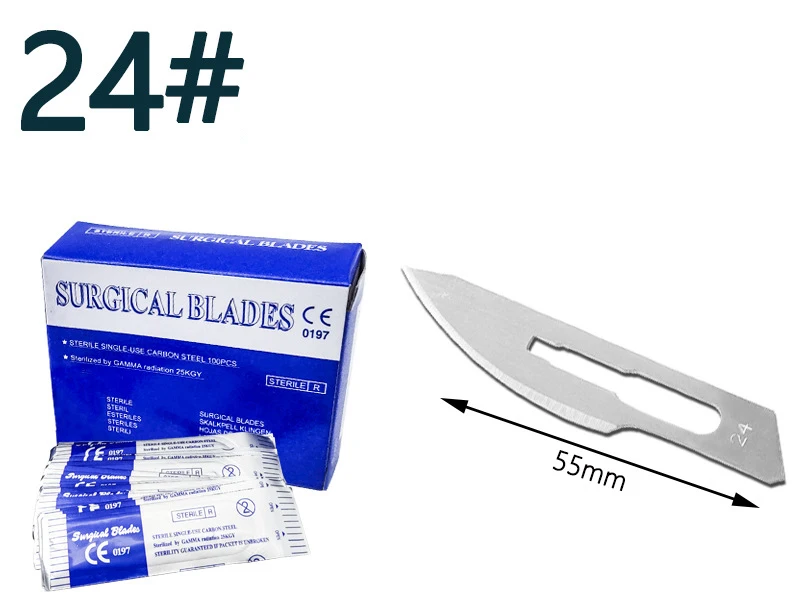 Disposable Medical Scalpel Blade Custom 10 11 Number Surgical Blades no 24
