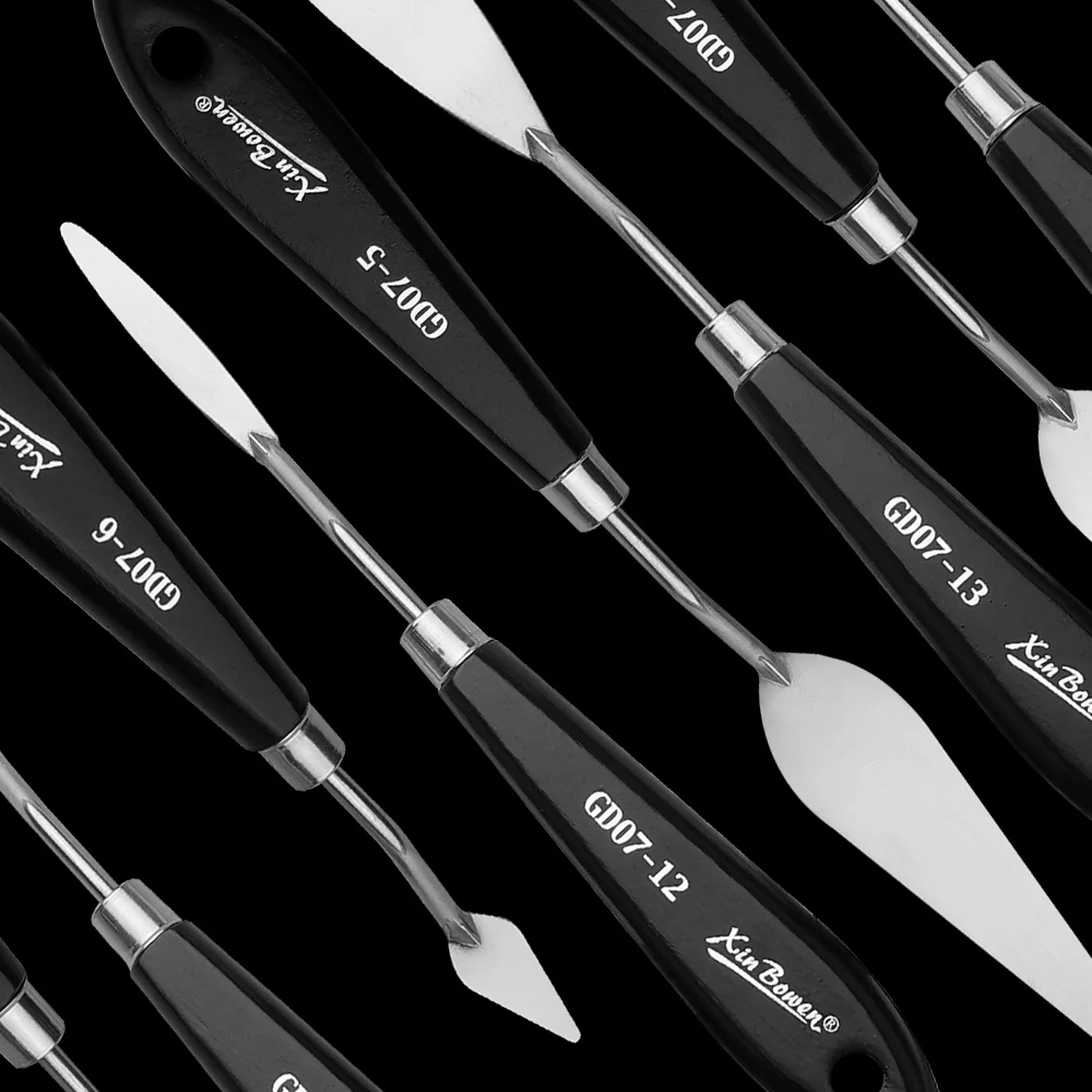 Xin Bowen Clay Tools Stainless Ironl Palette Master Level Set Painting Supplies Oil Painting Fine Arts Knife For Color Matching