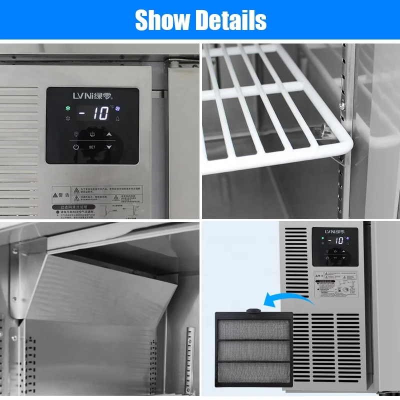 New products 2024 refrigeration equipment AILIPUSH 390L 500L 1000L 1580L 1 2 3 4 door built in fridge