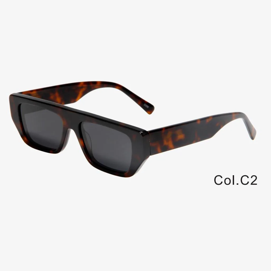 2024 New Fashion Sun Glasses Designer Polarized Shades Sunglasses Square Frame Eyeglasses Custom Logo Uv400 Acetate Sunglasses