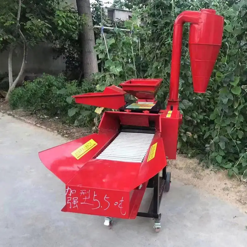 Farm Straw Feed Processing Cutting Chopper Feed Crusher Silage Chaff Cutters Machines Animal Grass