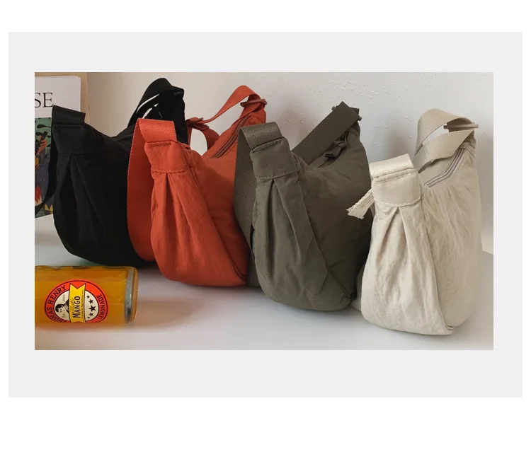 Slung Nylon Dumpling Bag Simple Joker Small Satchel Female Portable Shoulder Canvas Bag Underarm Bag