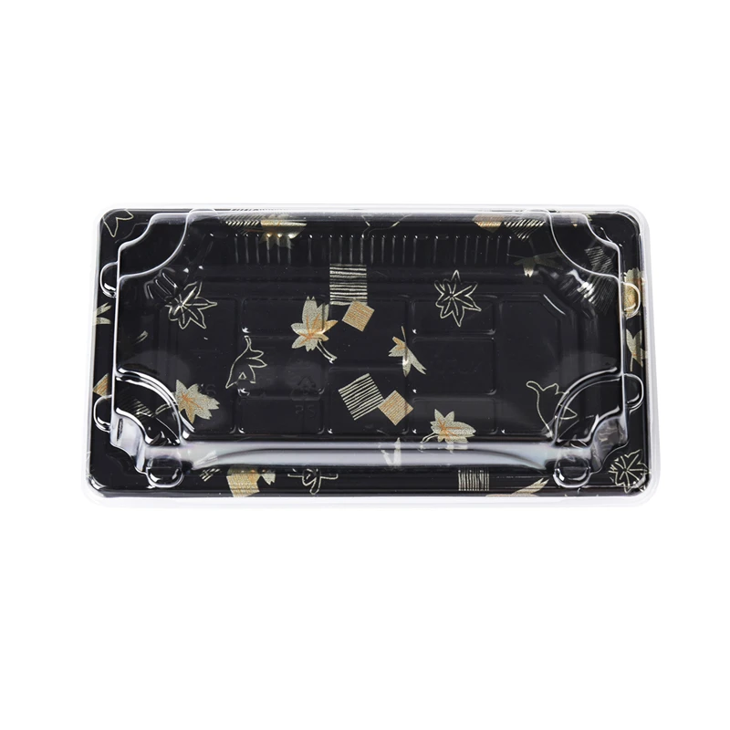 Cherry Blossom Printing Pattern Japanese Sushi Tray Plastic Boxes For Food