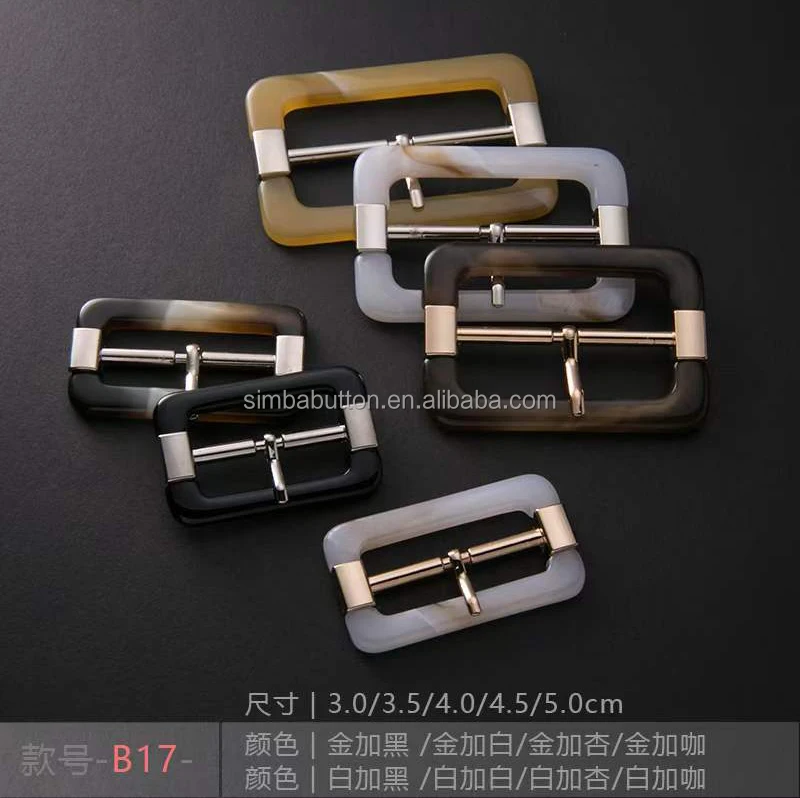 Factory Supply Custom Resin Belt Buckle Leather Belt Technic Customized Style Pin Rhinestone Design Material Plating In stock