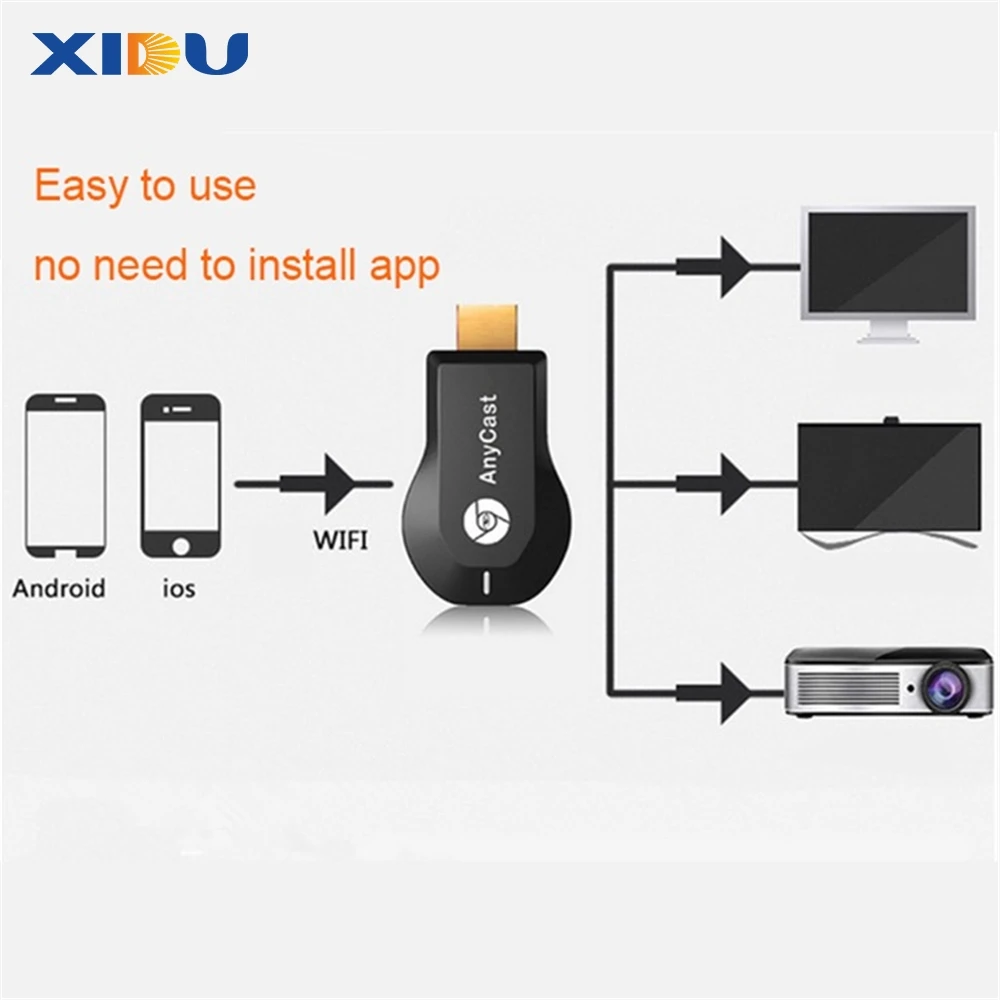 M9 Plus TV Stick Wifi Display Receiver Anycast DLNA Miracast Airplay Mirror Screen HDMI-compatible Android IOS Mirascreen Dongle