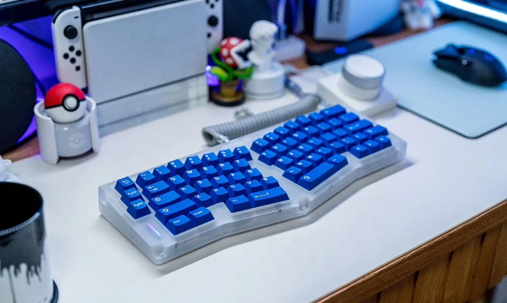 67 Keys Hotswap PCB Customized CNC Keyboard Kit RGB Tri-mode Wireless Acrylic Alice Ergonomics Mechanical Gaming Keyboard for PC