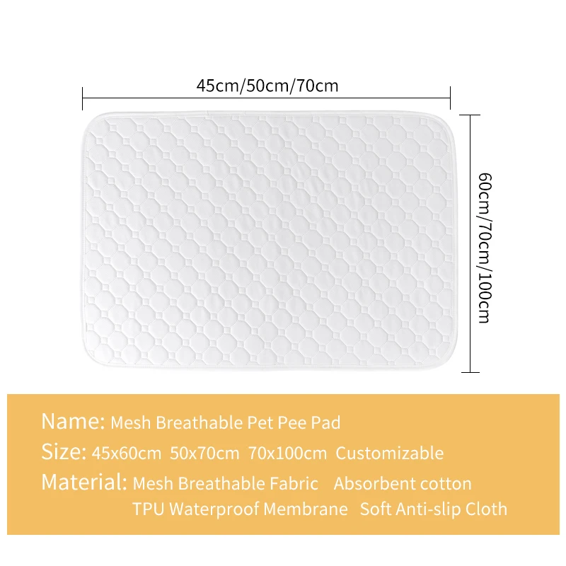 OEM Custom Manufacturer Reusable Toilet Absorbent Puppy Wc Wee Urine Potty Washable Training Dog Pee Pet Mats Pads For Dogs