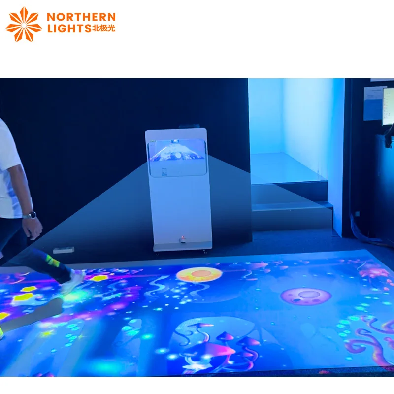 Mobile Floor Projector 3D Advertising Display Equipment Movable Interactive Ground