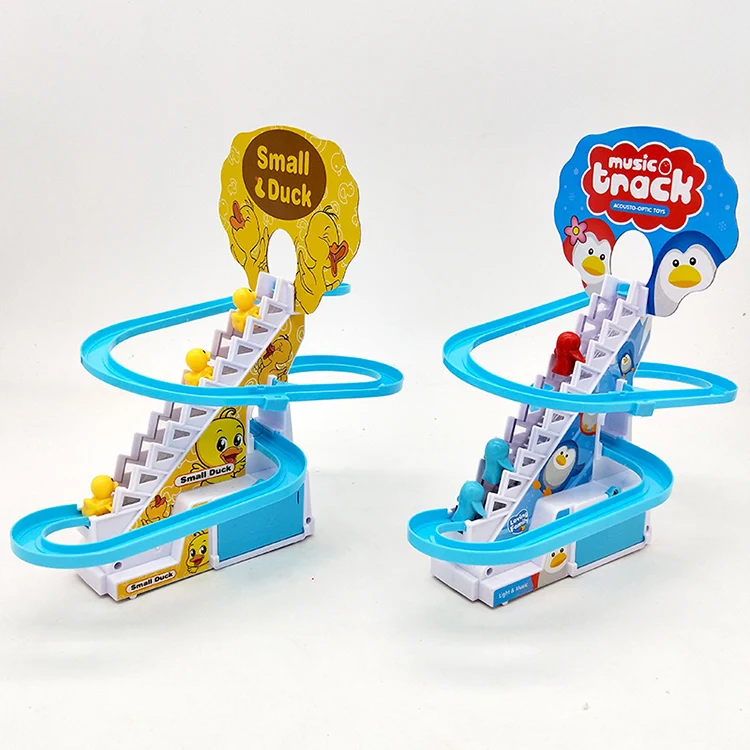Track Slot Set Toy Battery USB Operated Kids Lights And Music Duck Stairs Climbing Other Toys
