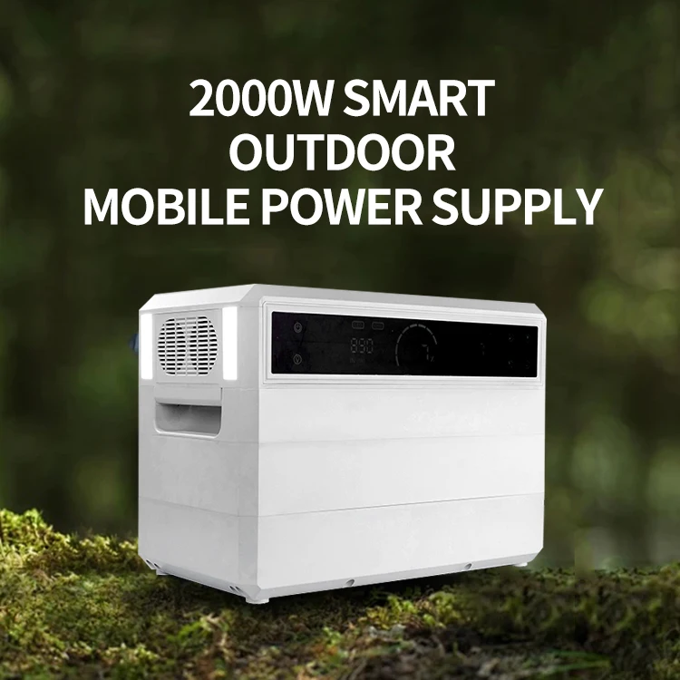 2000W Portable Power Station - Smart Outdoor Mobile Power Supply for Emergency Backup Power