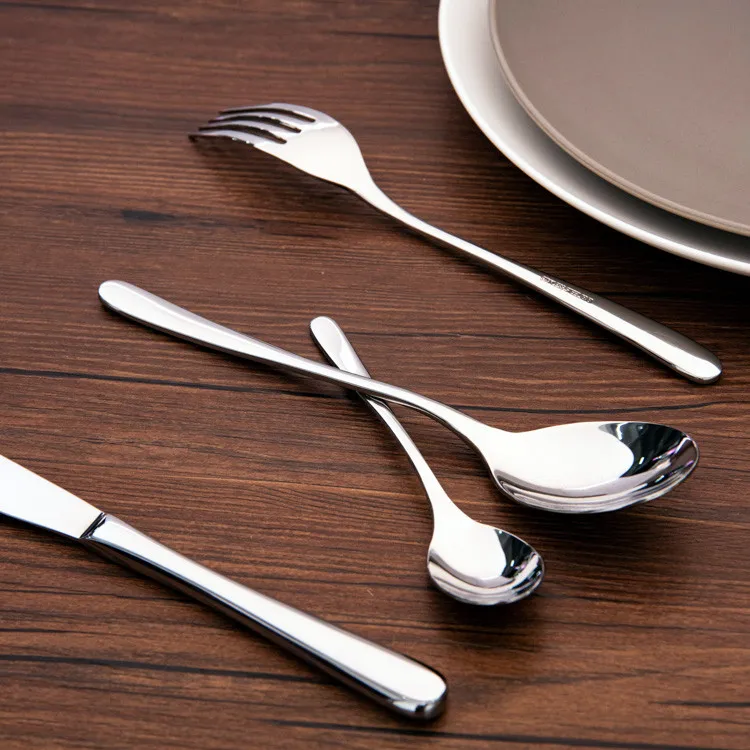 Modern luxury quality hand made 24pcs cutlery set  24 piece stainless steel flatware set in box