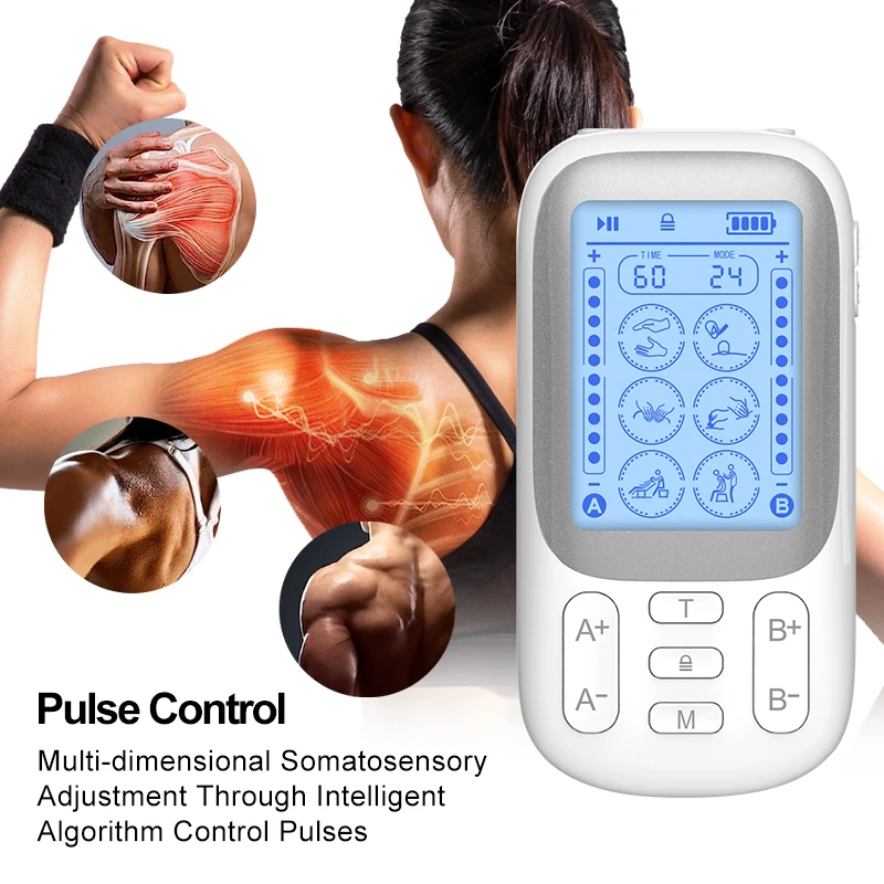 2025 new design 2 Channel 24modes digital tens unit Massager Electronic Pulse Massager Therapy Supplies Portable For Pain Relief