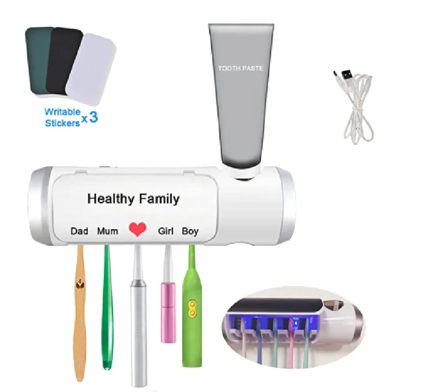 uv toothbrush holder portable led  sterilized toothbrush case toothbrush