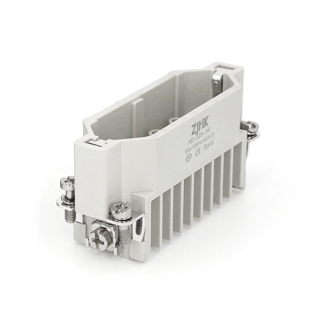 10A 250V HD Series  Heavy Duty Rectangular Connector 25 Pin Crimp Contact Male Insert  Connector Manufacturer 09210253001