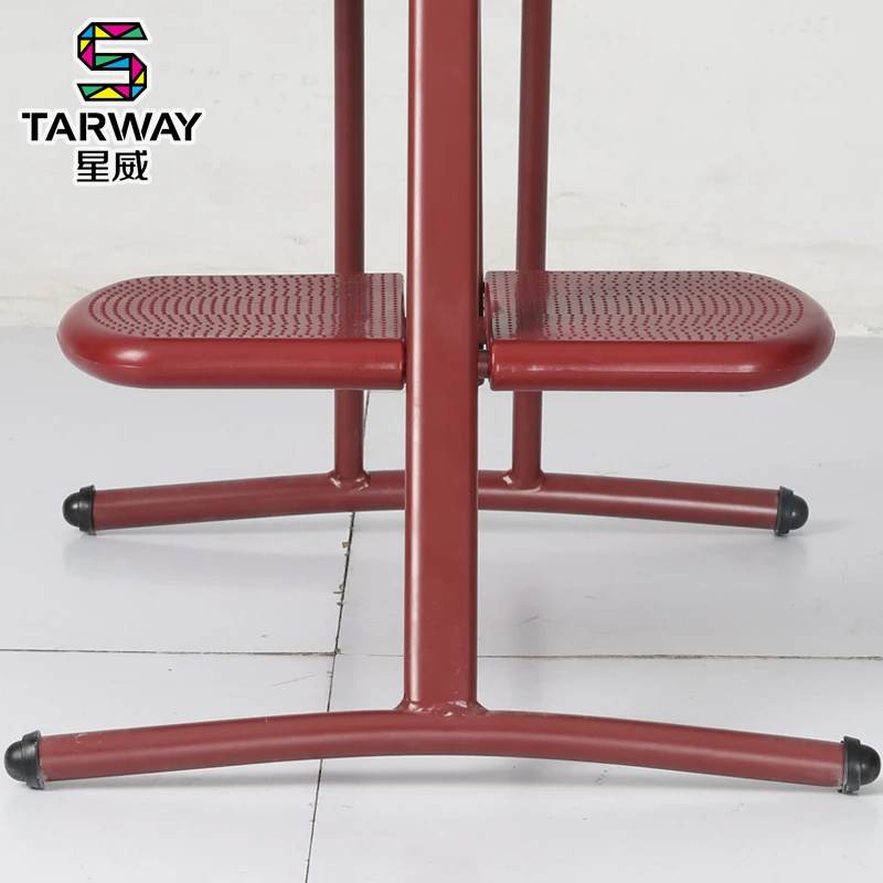 Starway Modern Indoor Folding Easy Store Wide Step Ladder Metal Frame Plastic Step Pedal Red Ladder For Living Room HL-01