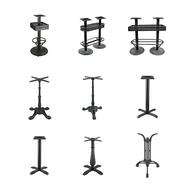 Nordic DIY Custom Black Gold Silver White Office Portable Decorative Cast Iron High Conoid Tapered Clamp Hairpin Chair Table Leg