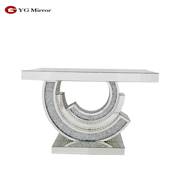 YGJS0045 Hot Sale Factory Direct European Antique Reproduction  plexiglass mirror foyer console table  With Mirrored Board