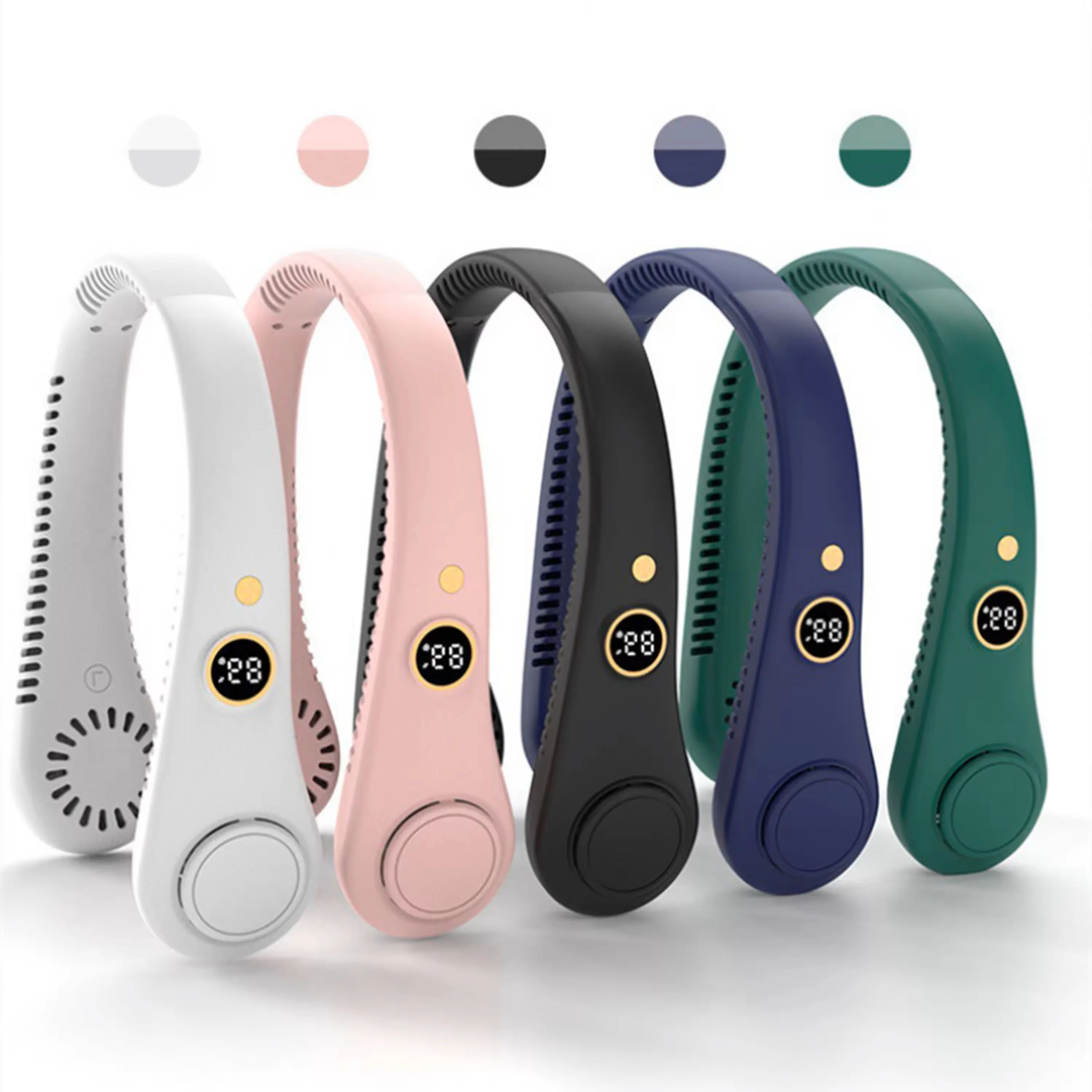 Wholesale Neck fan blade free portable outdoor hands-free rechargeable 2000mAh battery for both male and female use