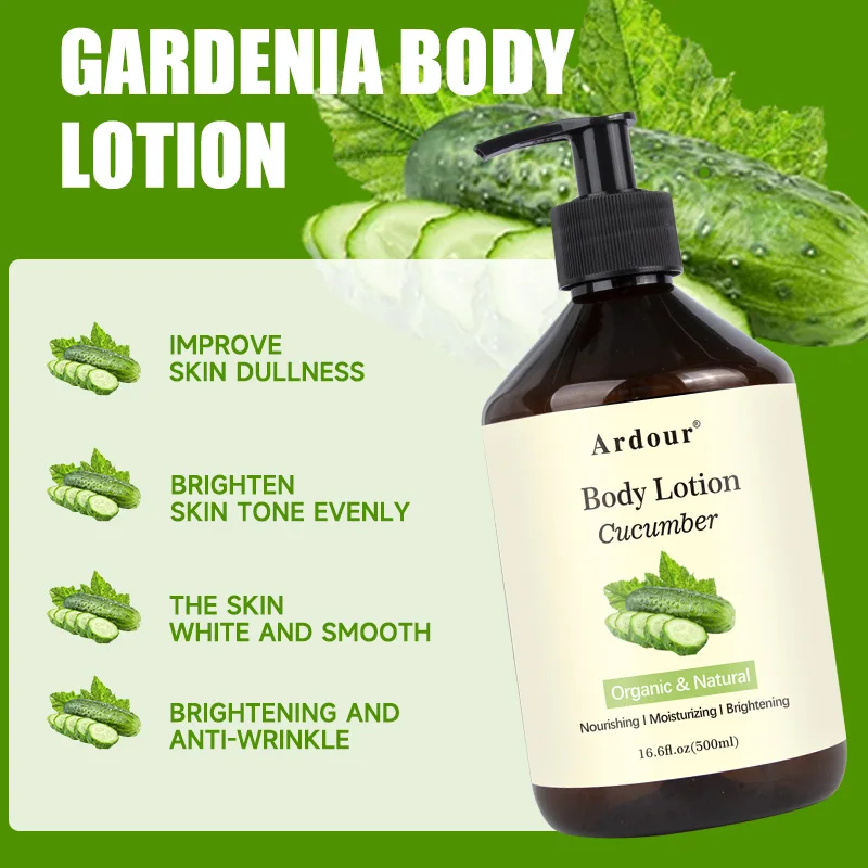 Private Label Refresh Fruit Body Care Lotion Skin Care Hydrating Cucumber Body Cream Butter Lightening Whitening Moisturizing