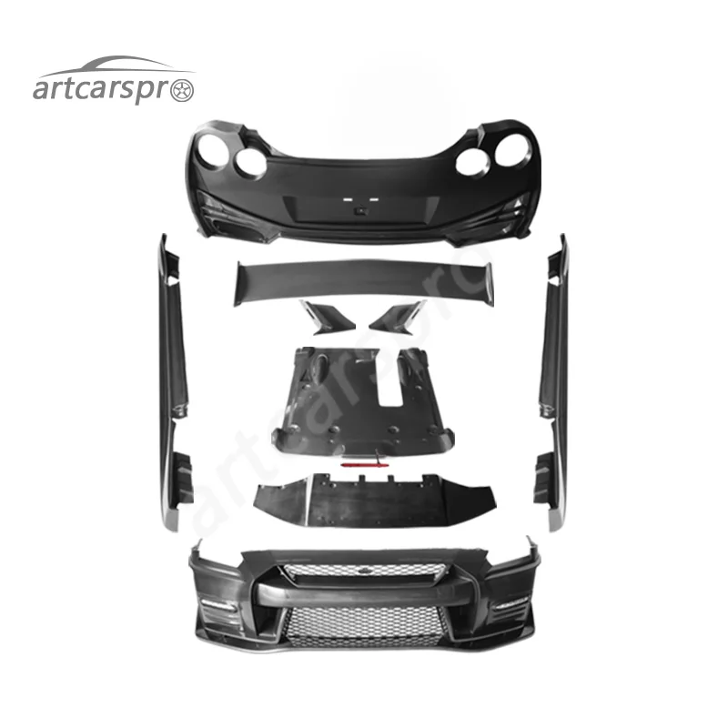Car Accessories Car Parts Car Bumpers NM Style Carbon Fiber + PP Plastic Body Kit For Nissan GT-R 35