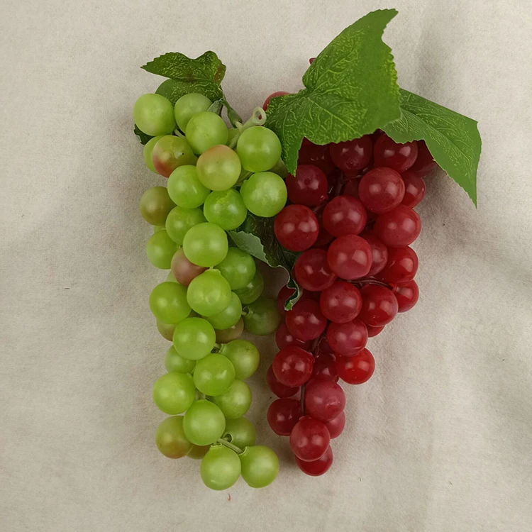 Simulated fruit and vegetable models, cabinet decorations, dance props, simulated handles, 60 large grapes, plastic