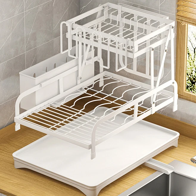 Home And Kitchen Dish Drainer Rack Dish Drying Organizer Rack Cutlery Storage Water Cup Chopsticks Knife And Fork Holder