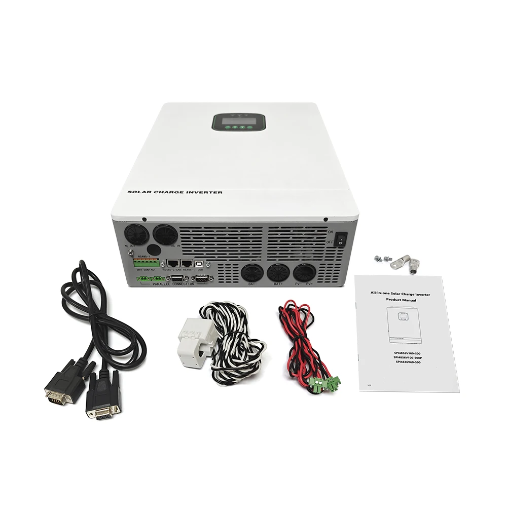 5.5KW 5.6KW высокочастотный Гибридный солнечный инвертор и Wi-Fi PV 500V Mppt заряд 100A вне сети солнечной энергии 5500W 5600W