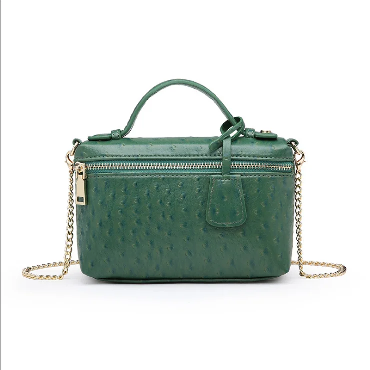 
Wholesale Pu Leather Handbag Ostrich leather Clutch Bags Chain bag 