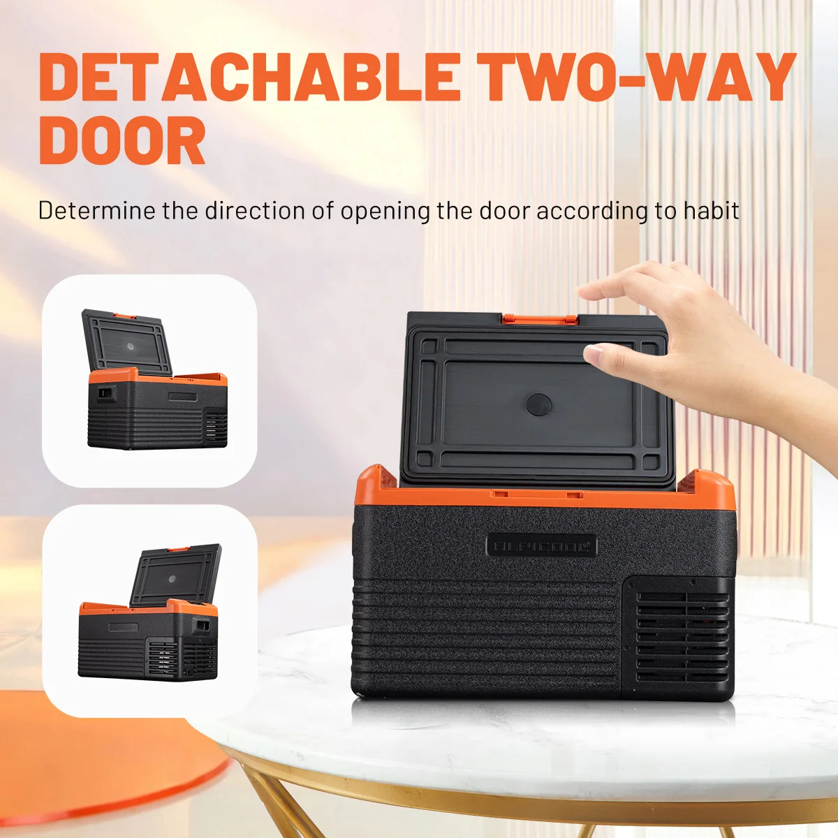 Alpicool CL40 Camping Freezer 12V Dual Use Cooler Box Electric Outdoor Fridge Portable Car Refrigerator for Trip Van Boat