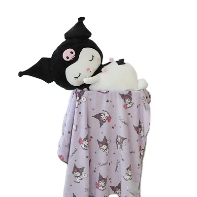 DHF660 Новое поступление мультяшная милая кукла Kuromi Melody плюшевая аниме Sanrioed Подушка и одеяло оптом