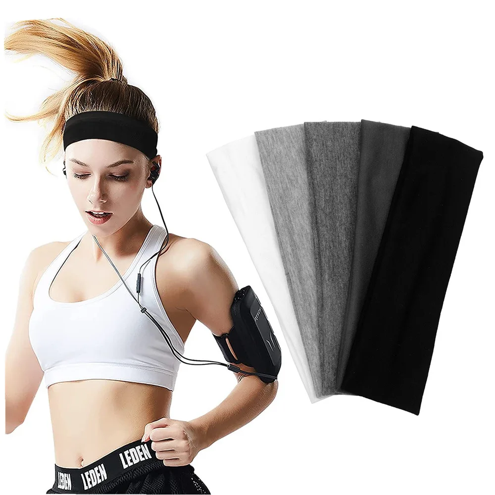 Cotton Elastic Yoga Headband for Teens Women Girls Soft and Stretchy Sports Fashion Accessory for Hair H16