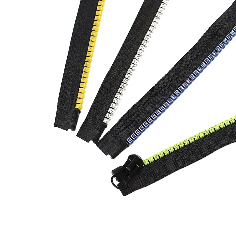 8 # открытая спортивная одежда для улицы детская одежда цветные буквы квадратные зубья пластиковая молния