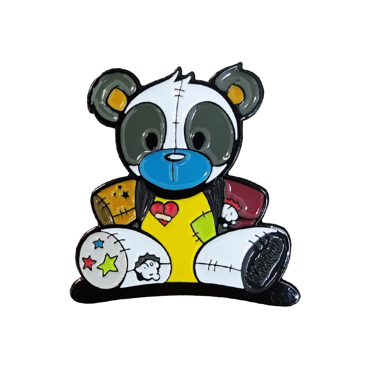 Жесткая эмалированная заколка для лацканов, розовое золото