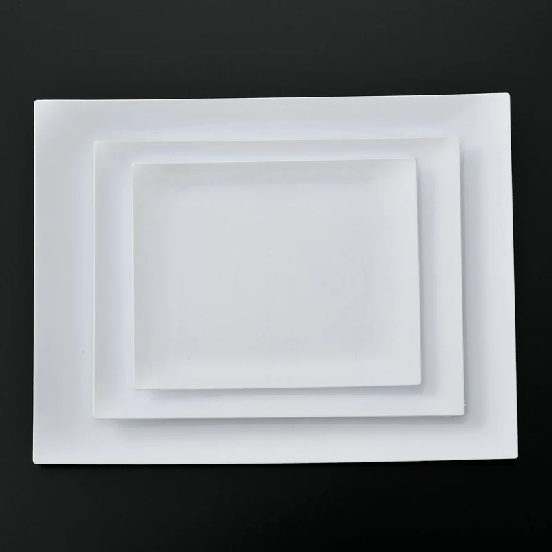 9 Inch High Quality Round Reusable Plastic Plates Eco Friendly Plastic PS Takeaway Plates for Party Wedding Christmas