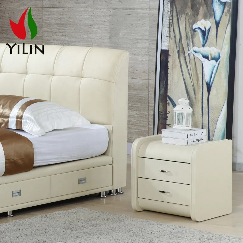 Hot Supplier Wholesale 5-Star Modern Hotel Bedroom Dubai Style Sex With Drawer Leather Bed
