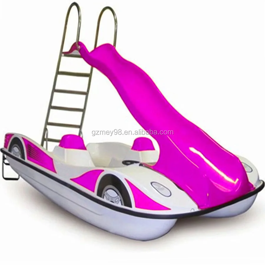 2021 New Design Water Pedal Boat with Slide for family water park amusement fiberglass play equipment Guangzhou Factory