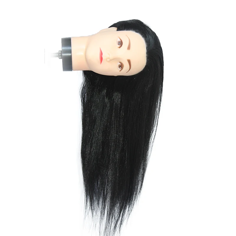 Beauty salon hairdressing training heads synthetic hair dummy doll head for training