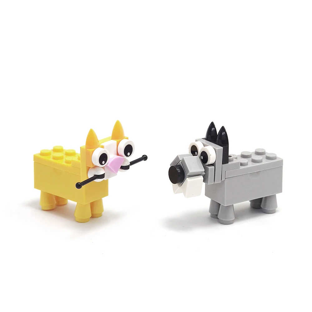 Latest children DIY puzzle cat dog plastic blocks brick sharpener stationery cute Animal Pencil Sharpener for sales