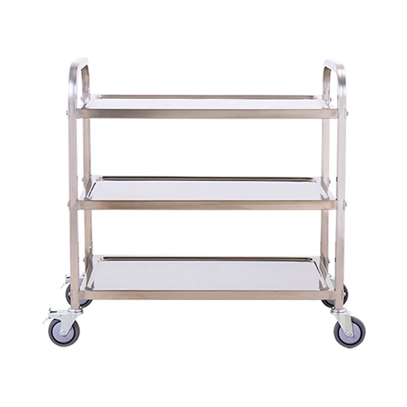 3 Tiers Stainless Steel Hotpot Service Trolley Catering Trolley Cart Food Trolley Wholesale