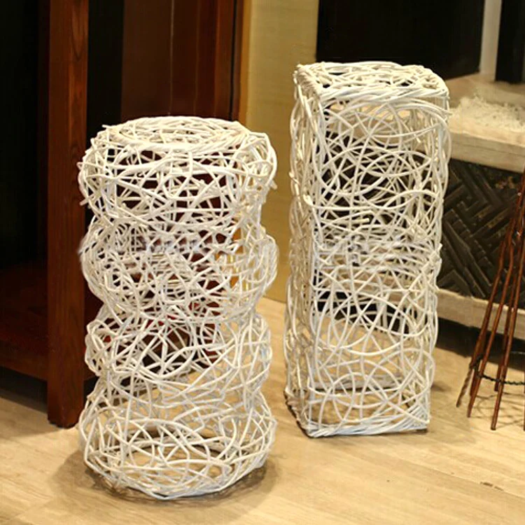 Декоративный Плетеный светодиодный абажур ручной работы для спальни