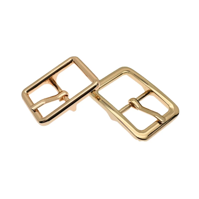 Ready to ship Center Bar Buckle Zamak metal Strap Adjustment pin Buckle Nickel/golden Multiple Sizes Logo available