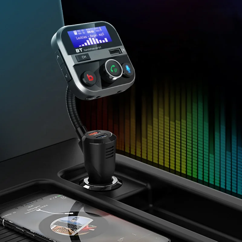 Belking аудиомагнитолы автомобильные беспроводной FM передатчик для радио станции громкой связи MP3 плееры синий зуб