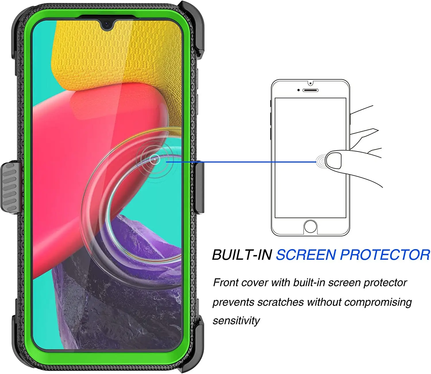 Defender Holster Phone Case For Samsung Galaxy A14 A54 5G Built In Screen Swivel Heavy Duty Protection Belt Clip Cover