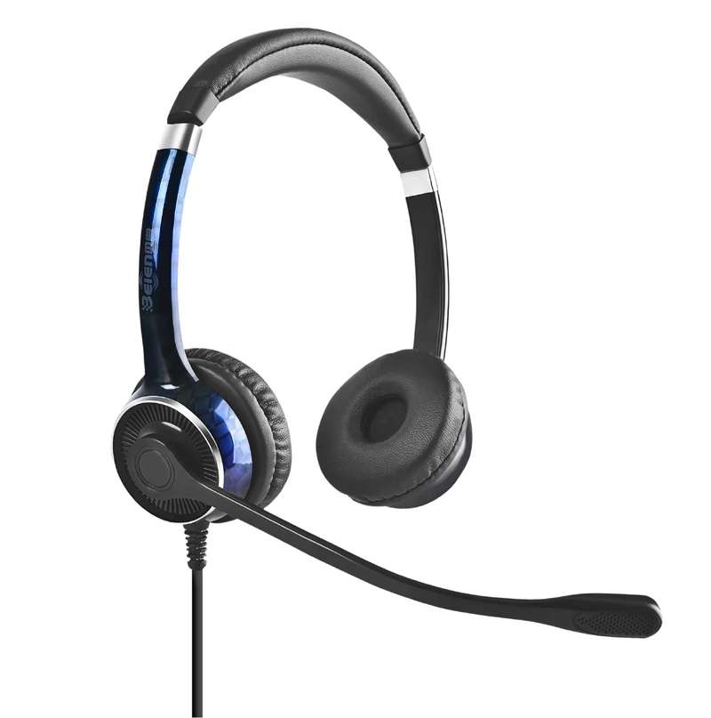 Beien Cheap Wired QD Headset Lightweight Noise Canceling Headphones Call Center for Laptop Mobile Computer