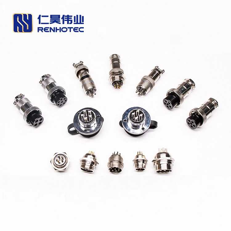 GX16 Aviation Plug Connector Colour Head Power Cable